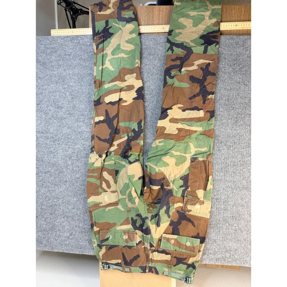 American Apparel Woodland Camo Cargo Pants Mens Small Long Tactical Workwear BDU